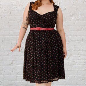 2X TORRID 🌹Retro Chic Knee-Length Mesh Dress NWT